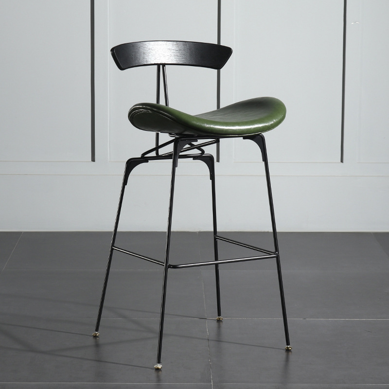 Home Bar Stools - เก้าอี้บาร์สแตนเลสดีไซน์วินเทจสุดหรูหรา เก้าอี้หนัง เก้าอี้เคาน์เตอร์บาร์ สำหรับใช้ในเชิงพาณิชย์และที่บ้าน·