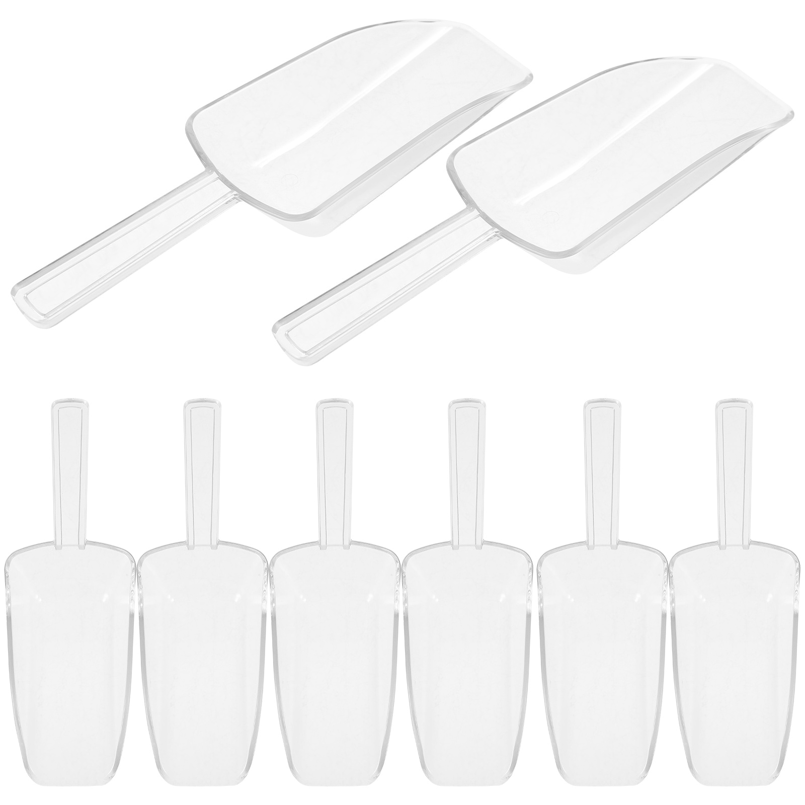 Ice Pick Pick - ช้อนตักอาหาร 8 ชิ้น ช้อนพลาสติกใสขนาดเล็ก สำหรับขนมหวาน บุฟเฟต์