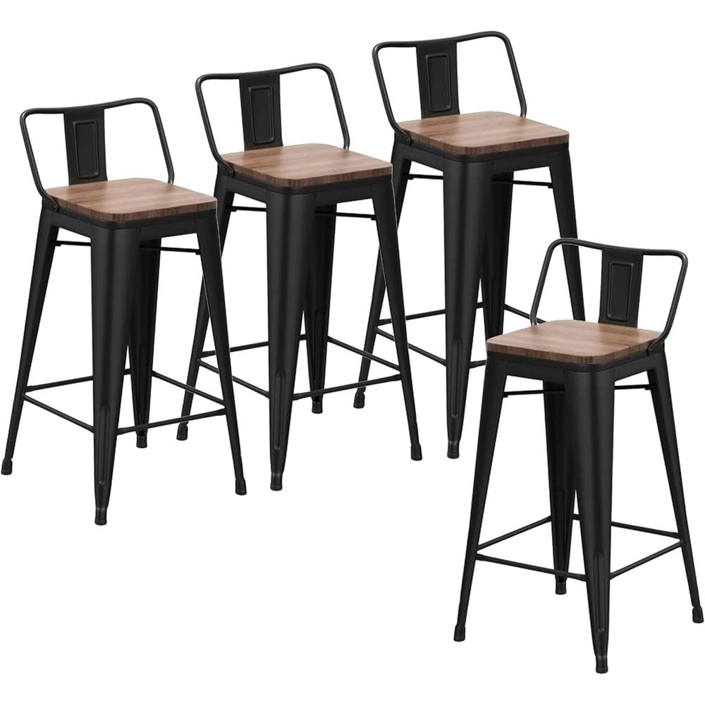 Home Bar Stools - ชุดเก้าอี้บาร์ขนาด 24 นิ้ว จำนวน 4 ตัว
