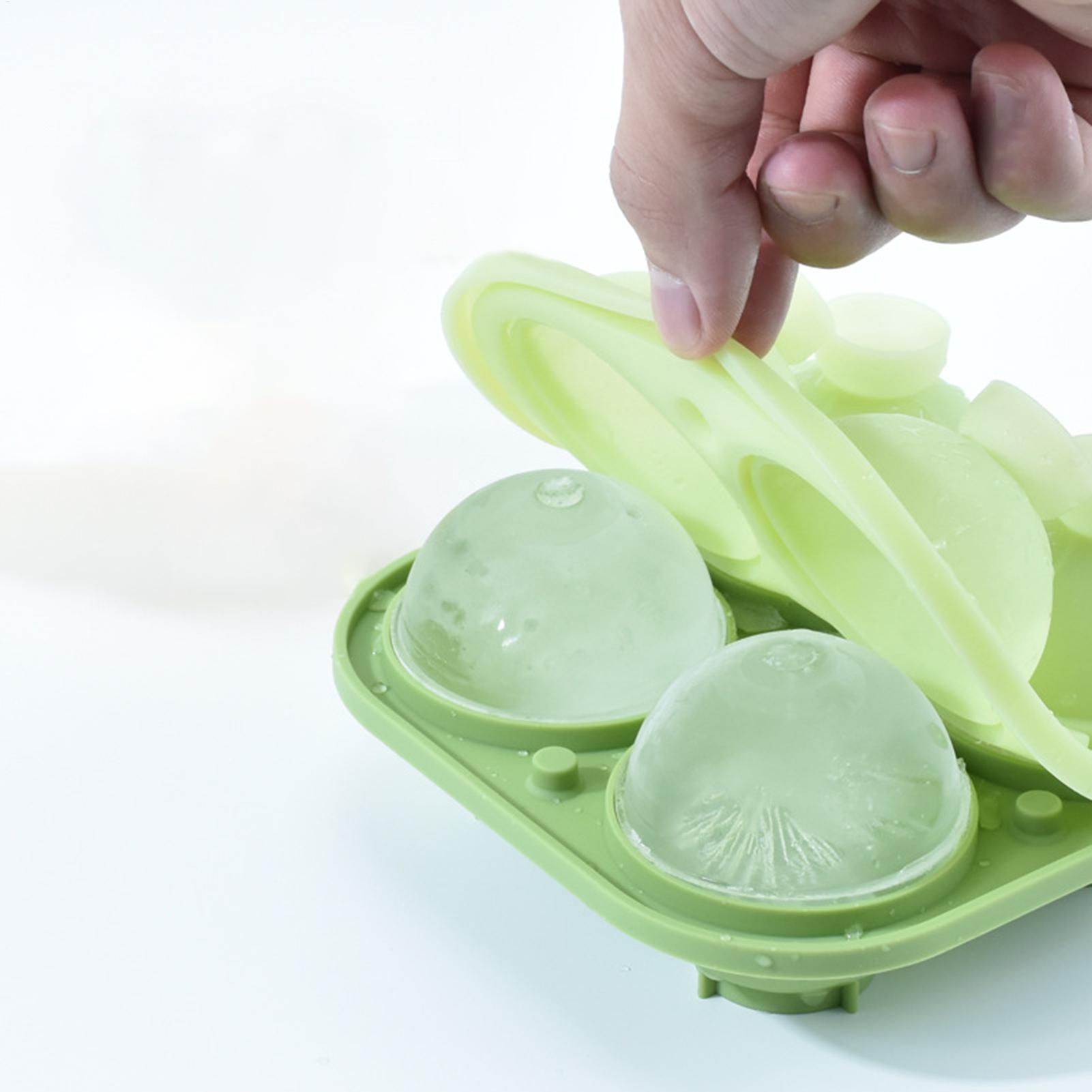 Ice Mold Sphere - แม่พิมพ์น้ําแข็งทรงกลม ถาดน้ําแข็งซิลิโคนสําหรับลูกบอล เครื่องมือเสิร์ฟแบบวางซ้อนกันได้ แม่พิมพ์ปล่อยง่าย นํากลับมาใช้ใหม่ได้สําหรับเครื่องดื่มวันร้อน