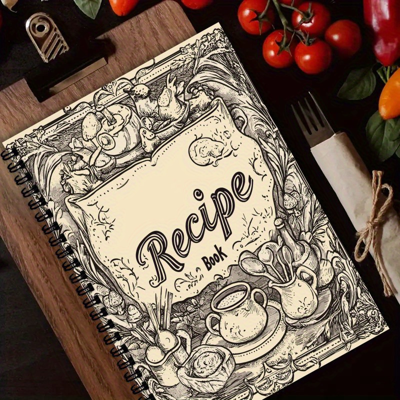 Cocktail Recipe Book - สมุดสูตรอาหารส่วนตัว A5, สมุดวางแผน, สูตรอาหารชนบทพร้อมภาพประกอบครัวที่มีอารมณ์ขัน เหมาะสำหรับสูตรการทำขนมและทำอาหาร