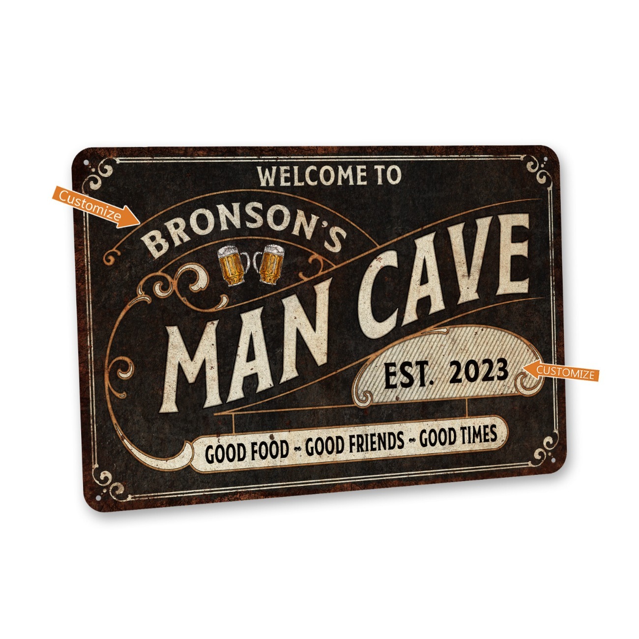 Home Bar Signs - ป้ายตกแต่งบ้านสไตล์แมนเคฟ ป้ายโลหะสำหรับบาร์ ป้ายเบียร์ กันฝุ่น กันน้ำ (เฉพาะสำหรับตกแต่ง)