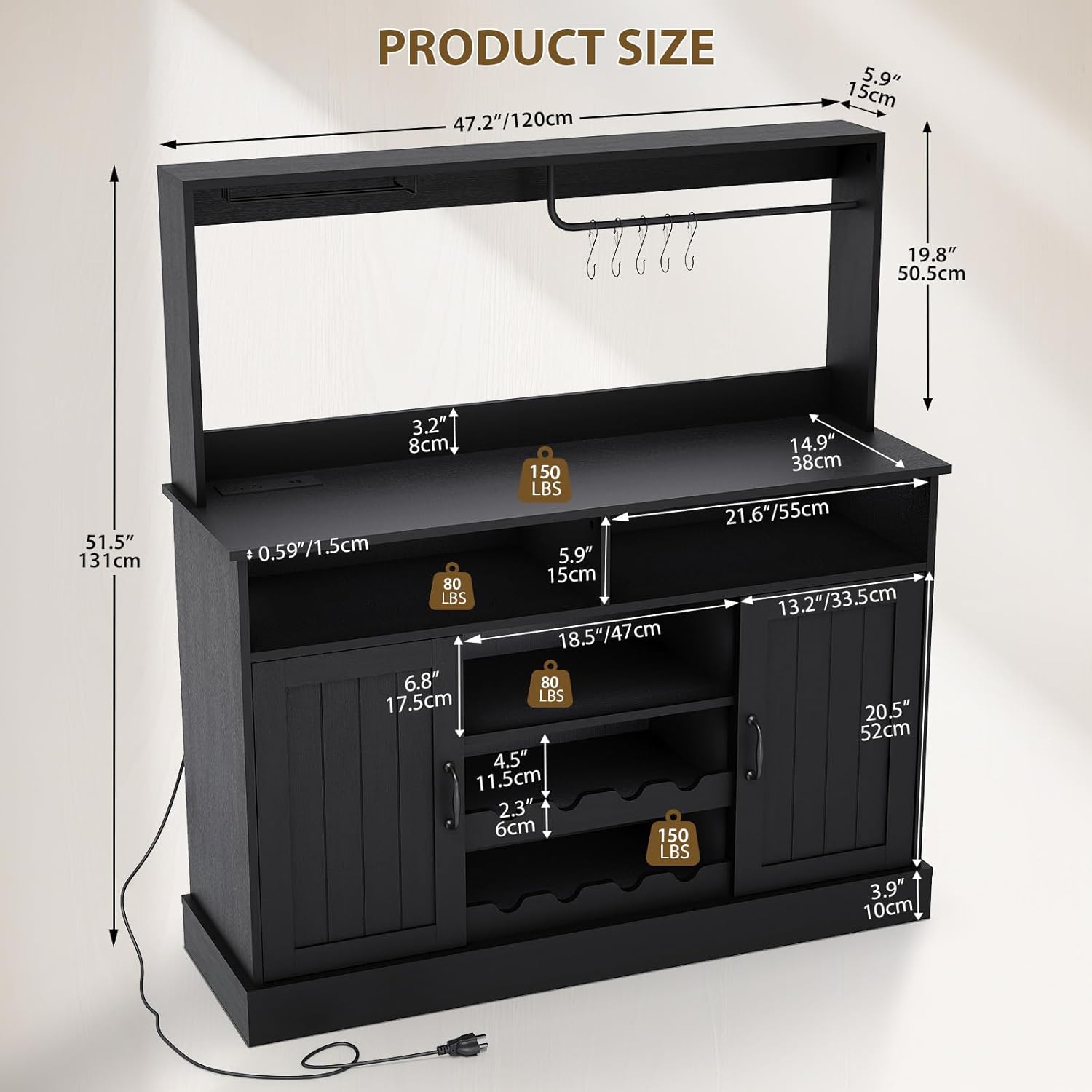 ตู้เก็บของสไตล์ฟาร์มเฮาส์ 47 น - Home Bar And Cabinet บทวิจารณ์และราคา