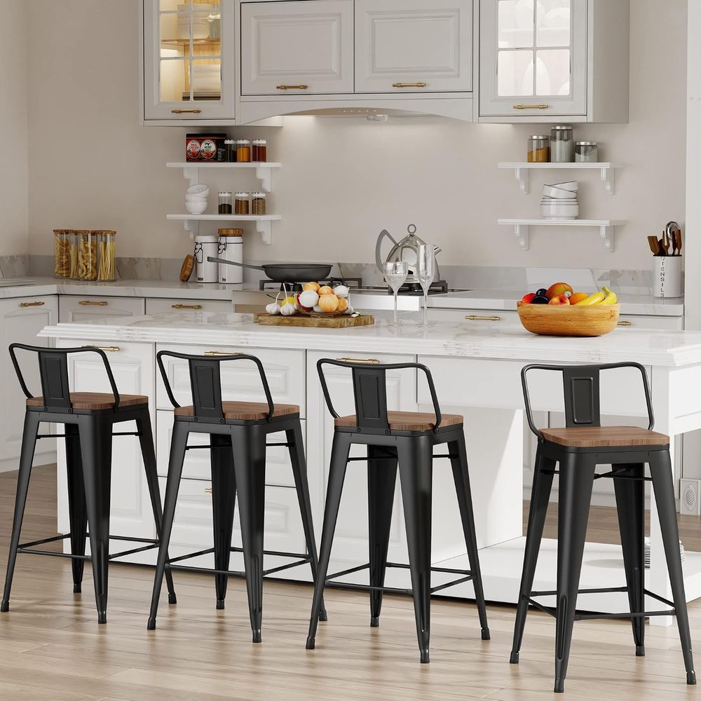 ชุดเก้าอี้บาร์ขนาด 24 นิ้ว จำน - Home Bar Stools บทวิจารณ์และราคา