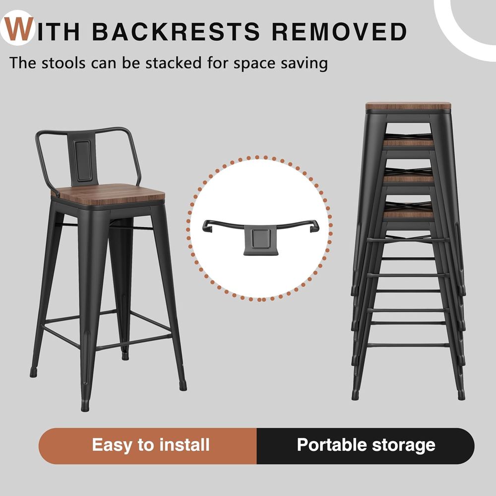 ชุดเก้าอี้บาร์ขนาด 24 นิ้ว จำน - Home Bar Stools บทวิจารณ์และราคา