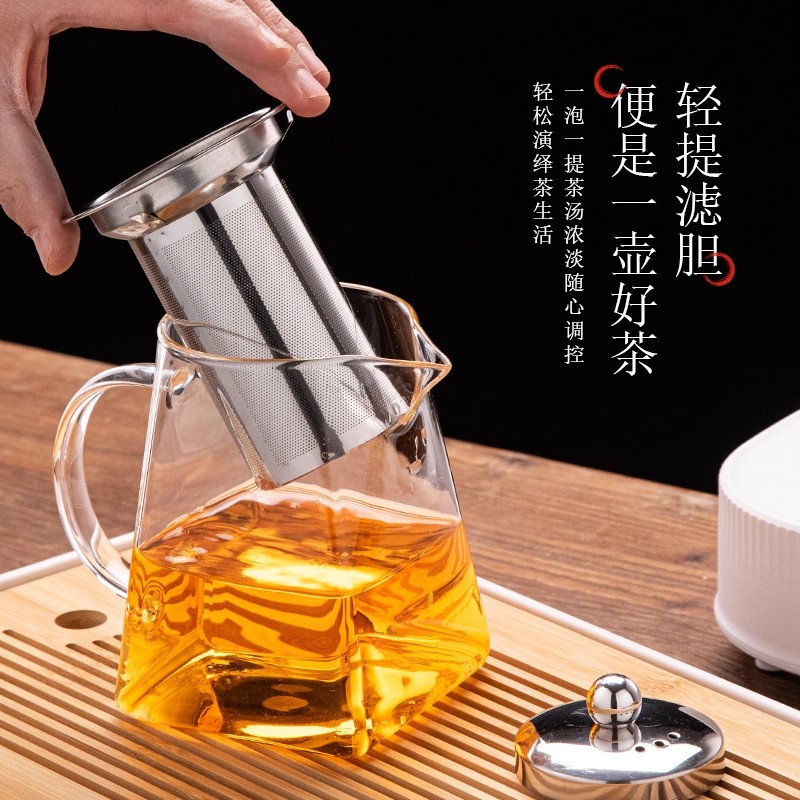 ชุดกาน้ำชาแก้วพร้อมที่กรองชา ก - Home Bar And Kitchen บทวิจารณ์และราคา