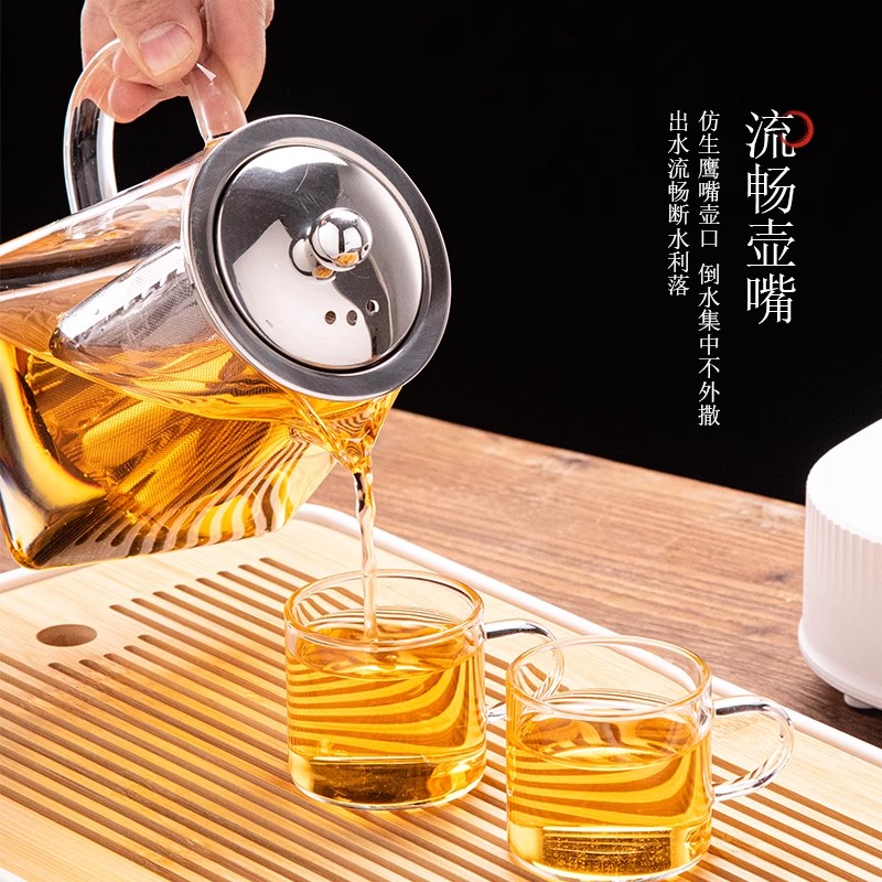 ชุดกาน้ำชาแก้วพร้อมที่กรองชา ก - Home Bar And Kitchen บทวิจารณ์และราคา