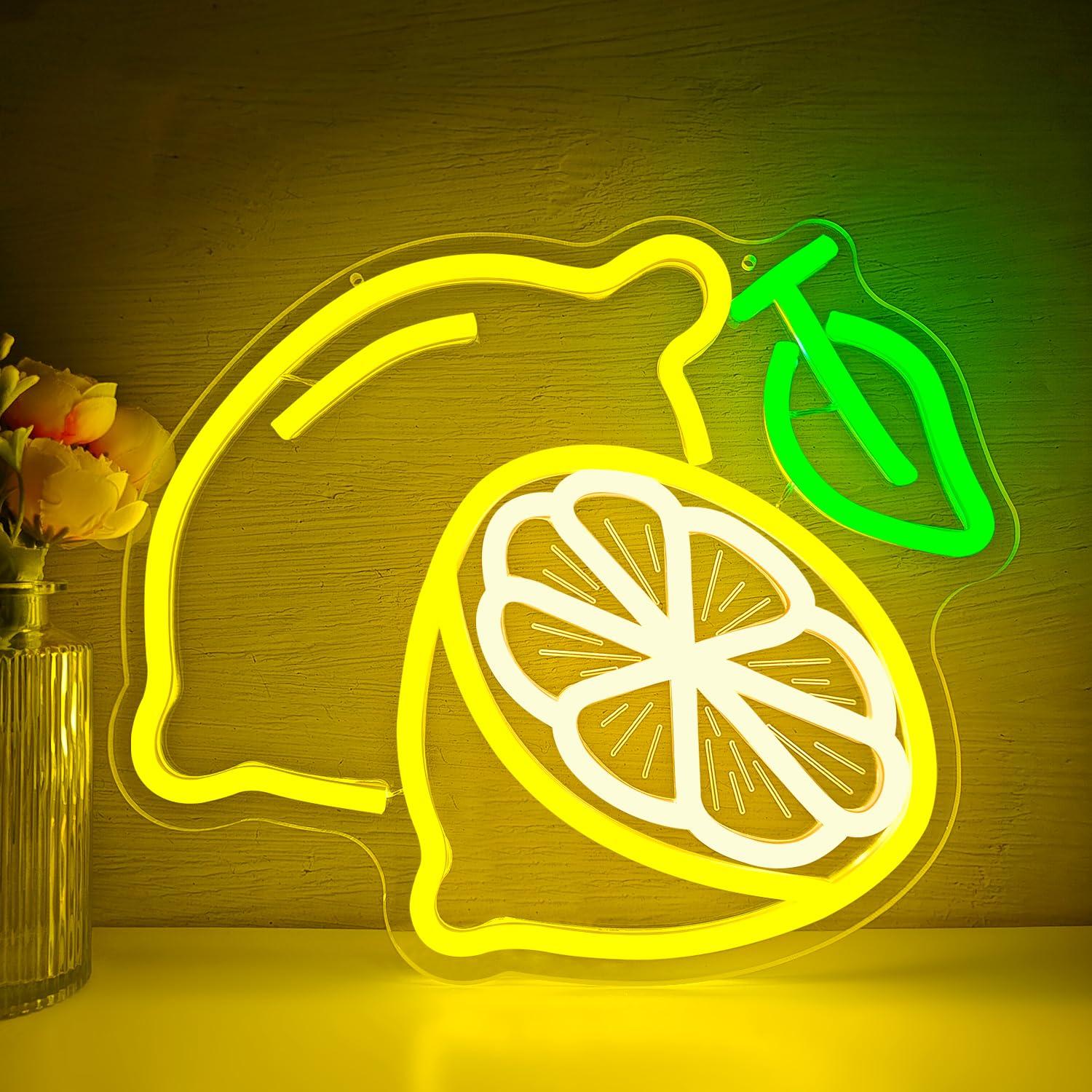 ป้ายไฟนีออนรูปเลมอน ไฟ LED ปรั - Home Bar And Kitchen บทวิจารณ์และราคา
