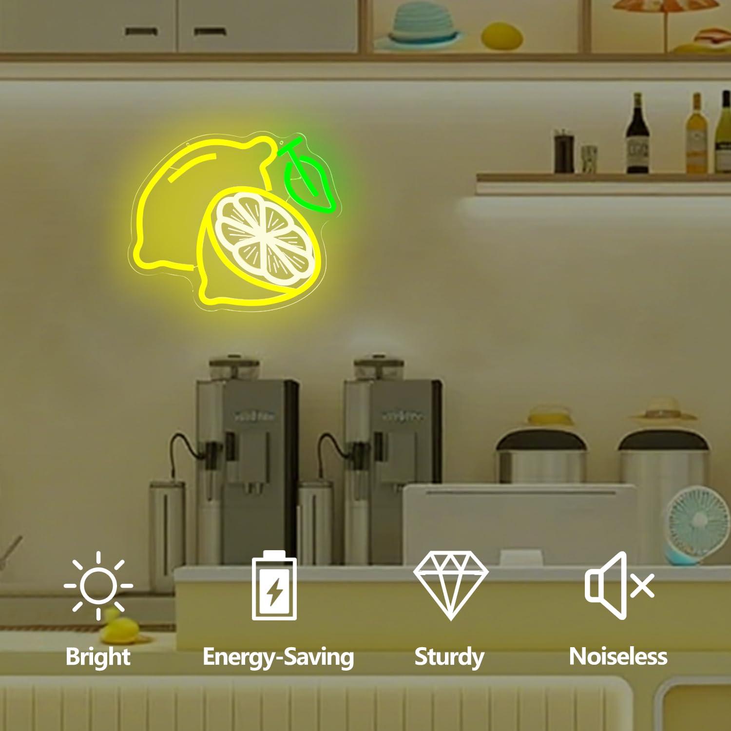 ป้ายไฟนีออนรูปเลมอน ไฟ LED ปรั - Home Bar And Kitchen บทวิจารณ์และราคา