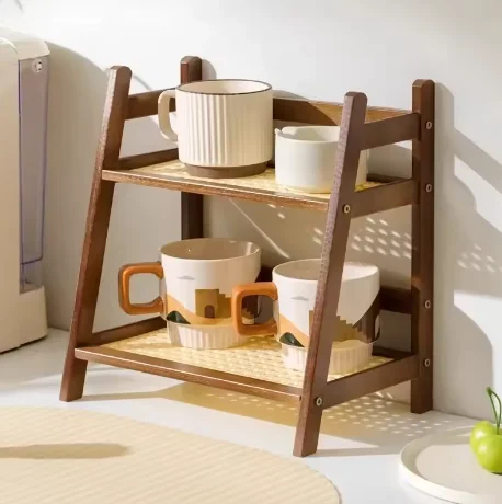 ชั้นวางของแบบ 2 ชั้น สไตล์ครีม - Home Bar Shelf บทวิจารณ์และราคา