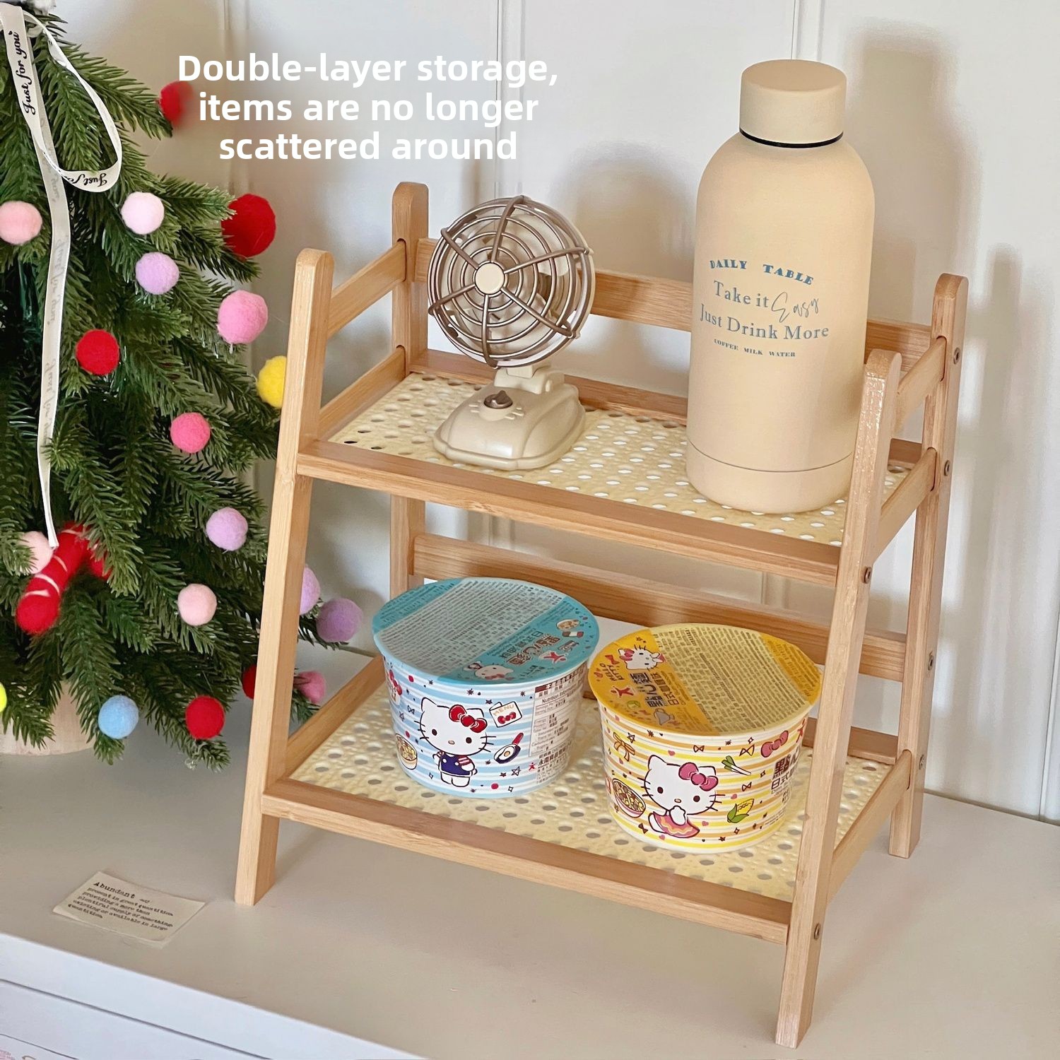 ชั้นวางของแบบ 2 ชั้น สไตล์ครีม - Home Bar Shelf บทวิจารณ์และราคา