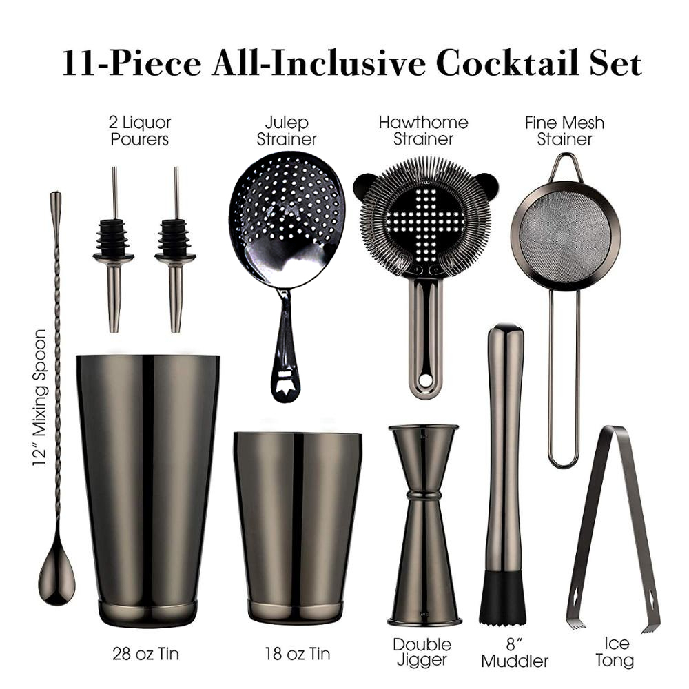 ชุดเครื่องเขย่าค็อกเทลสำหรับบา - Boston Shaker Set บทวิจารณ์และราคา