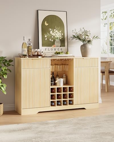 ตู้บาร์ไวน์แบบมีลายลูกฟูกขนาด  - Home Bar And Cabinet บทวิจารณ์และราคา
