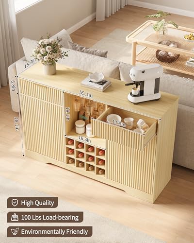 ตู้บาร์ไวน์แบบมีลายลูกฟูกขนาด  - Home Bar And Cabinet บทวิจารณ์และราคา