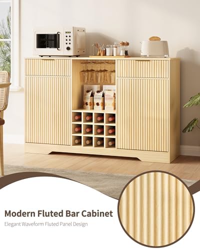 ตู้บาร์ไวน์แบบมีลายลูกฟูกขนาด  - Home Bar And Cabinet บทวิจารณ์และราคา
