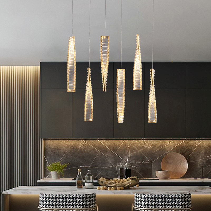 โคมไฟระย้าคริสตัล LED แถบยาวหร - Home Bar Word บทวิจารณ์และราคา