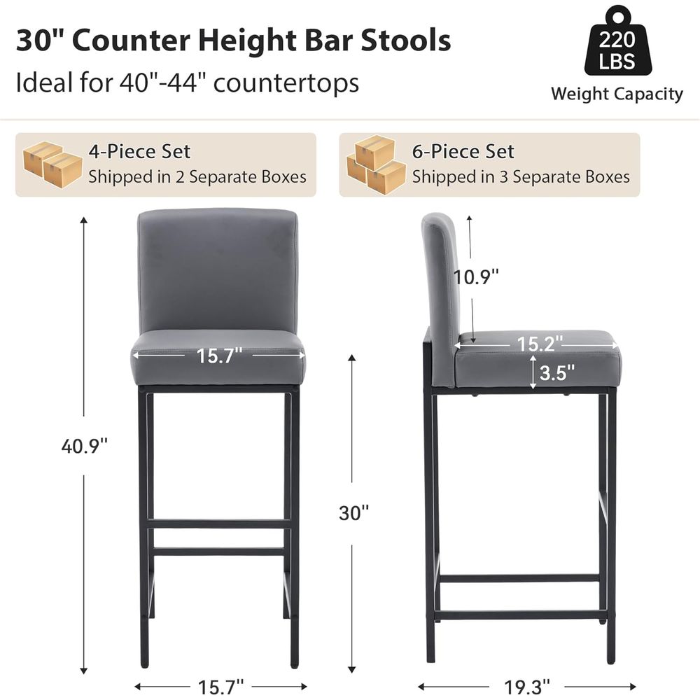 ชุดเก้าอี้บาร์หุ้มหนังเทียมสีเ - Home Bar Stools บทวิจารณ์และราคา