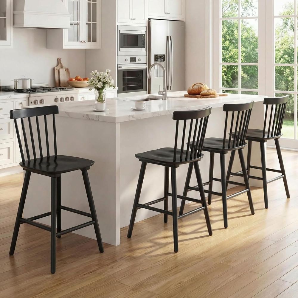 ชุดเก้าอี้บาร์ไม้สูงระดับเคาน์ - Home Bar Stools บทวิจารณ์และราคา